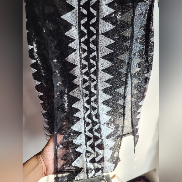 Sequin Split Mini Dress - Picture 10 of 16